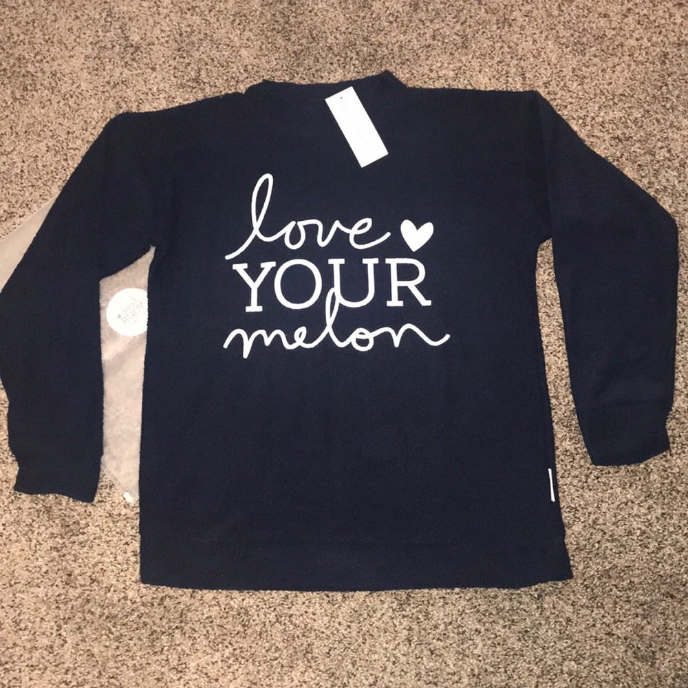 Love Your Melon navy blue Woolly Sweatshirt NWT